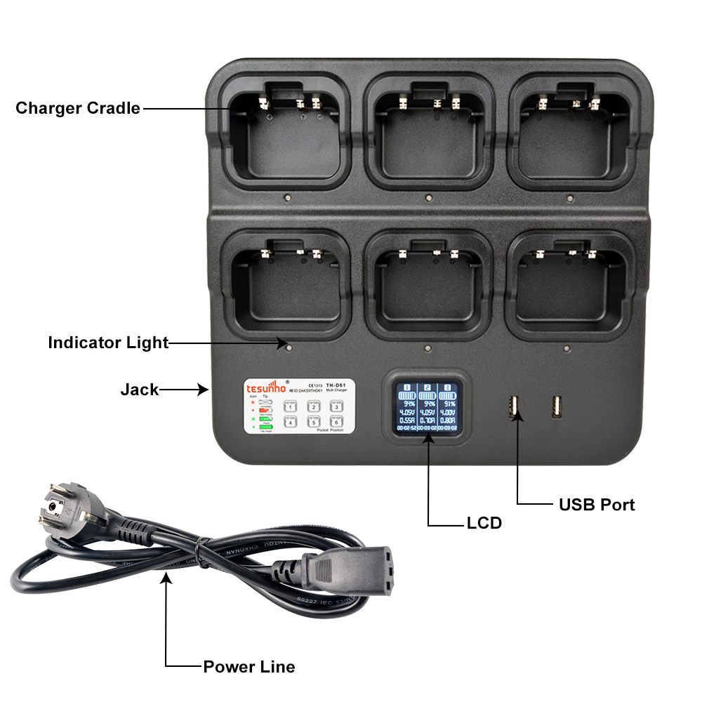 Hot-Sale-Multiple-6-Way-Walkie-Talkie-Charger-TH-D61-For-TH-388